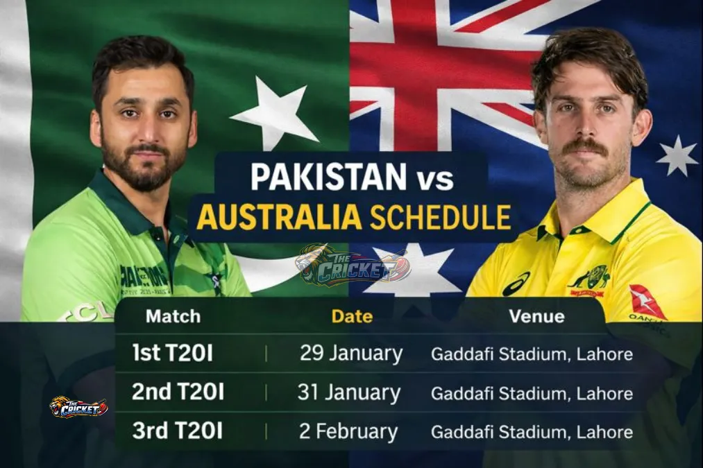 Pakistan vs Australia schedule