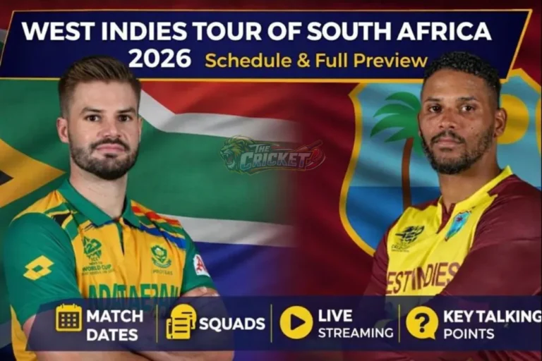 West Indies Tour of South Africa 2026 Schedule