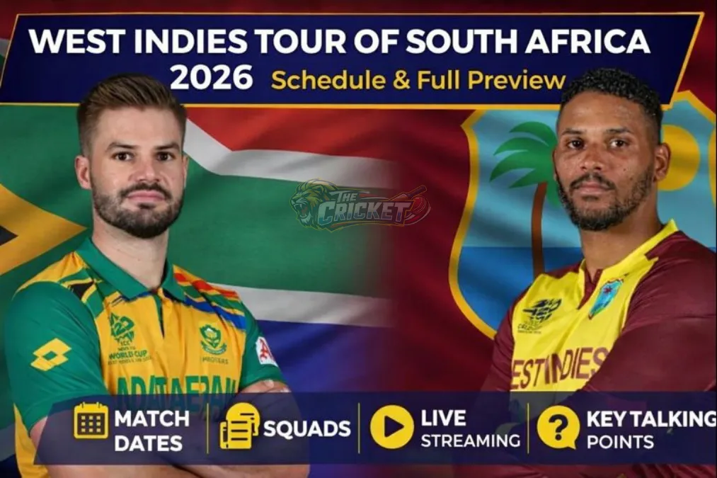West Indies Tour of South Africa 2026 Schedule
