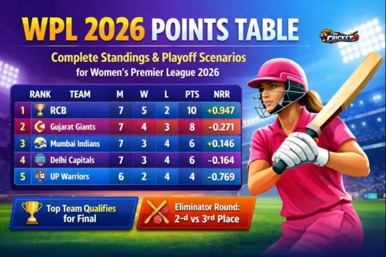 WPL 2026 Points Table