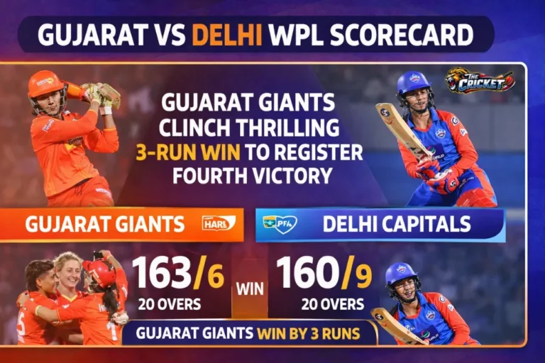 Gujarat vs Delhi WPL Scorecard
