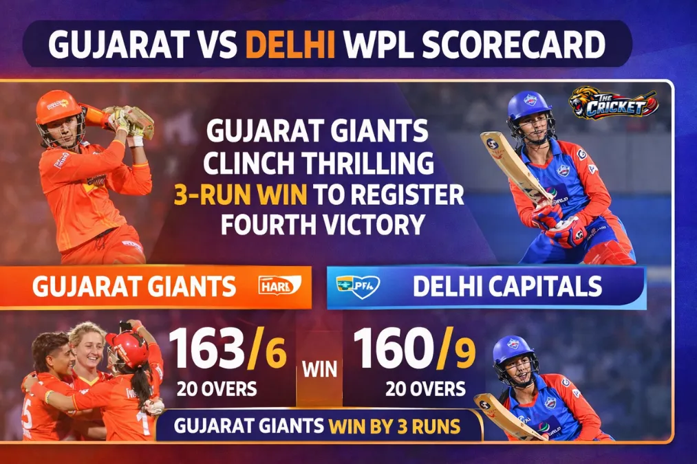 Gujarat vs Delhi WPL Scorecard