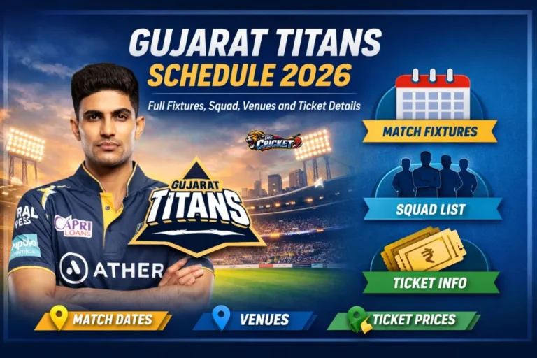 Gujarat Titans Schedule 2026