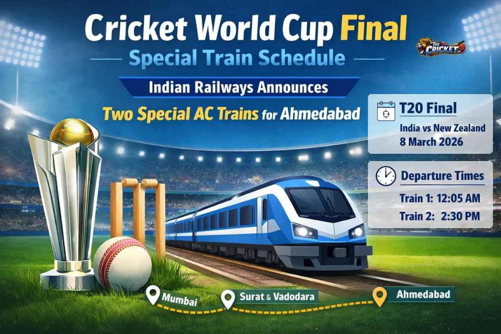 Cricket World Cup Final Special Train Schedule