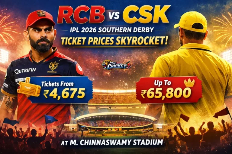 RCB vs CSK Ticket Prices